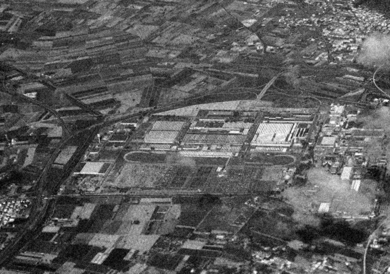 Veduta aerea dello stabilimento Stellantis di Pomigliano d'Arco
